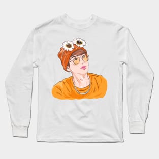 Seunnie in orange Long Sleeve T-Shirt